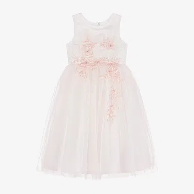 Sevva Kids' Girls Pink Embroidered Tulle Dress