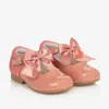 SEVVA GIRLS PINK PATENT FAUX LEATHER BOW SHOES