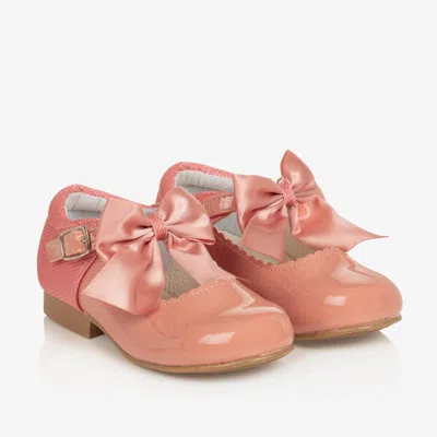Sevva Kids' Girls Pink Patent Faux Leather Bow Shoes