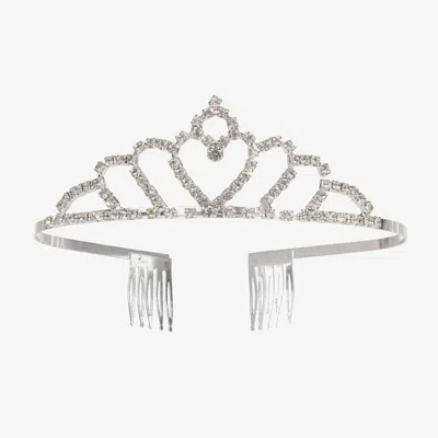 Sevva Kids' Girls Silver Diamante Tiara Hairband