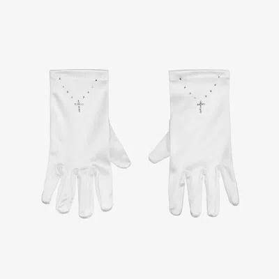 Sevva Kids' Girls White Satin Ceremony Gloves