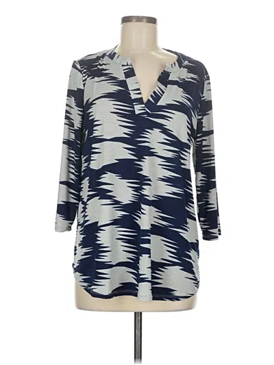 Pre-owned Sew In Love 3/4 Sleeve Blouse In Blue