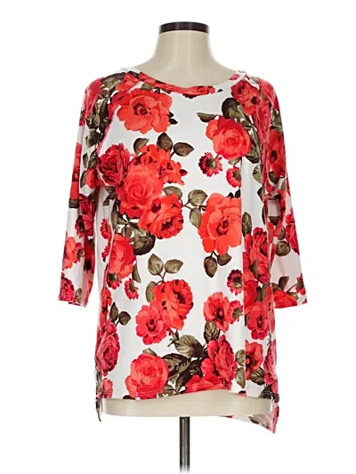 Pre-owned Sew In Love 3/4 Sleeve Blouse In Red