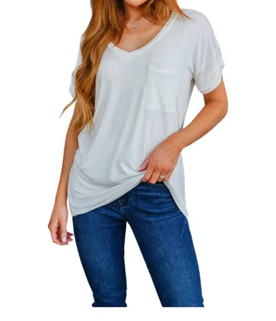 Sew In Love Absolute Favorite V-neck Tee In White