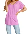 Sew In Love Absolute Favorite V-neck Top In Orchid In Pink