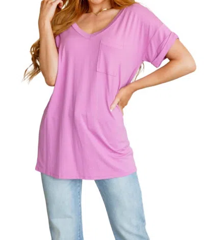 Sew In Love Absolute Favorite V-neck Top In Orchid In Purple