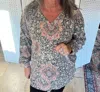 Sew In Love Boho Beginnings Top In Grey/multi In Multi