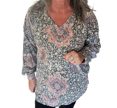 Sew In Love Boho Beginnings Top In Grey/multi