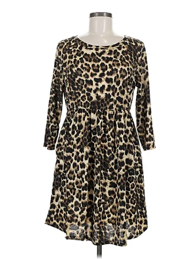 Pre-owned Sew In Love Casual Dress In Brown
