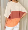 Sew In Love Casually Yours Colorblock V-neck Top In Multi
