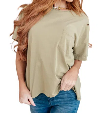 Sew In Love Distressed T-shirt In Brown