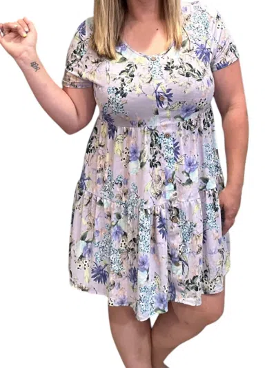 Sew In Love Floral Tiered Dress In Lavender In Purple