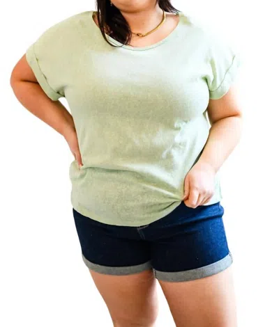 Sew In Love Found Favorite Lace Detail Top In Green
