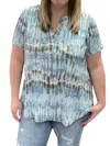 Sew In Love Gabby Top In Denim/chocolate In Multi