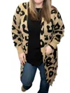 Sew In Love Leopard Cardigan In Taupe In Grey