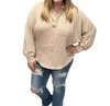 Sew In Love Lightweight Pullover In Tan In Multi