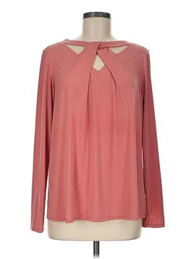 Pre-owned Sew In Love Long Sleeve Blouse In Burgundy
