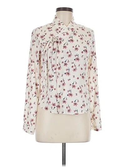 Pre-owned Sew In Love Long Sleeve Blouse In Ivory