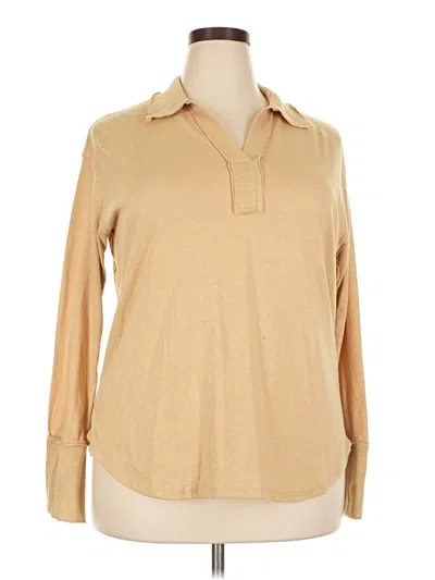 Pre-owned Sew In Love Long Sleeve Polo Shirt In Tan