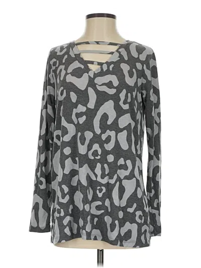 Pre-owned Sew In Love Long Sleeve T-shirt In Gray