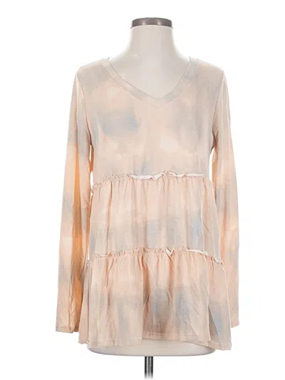 Pre-owned Sew In Love Long Sleeve T-shirt In Tan