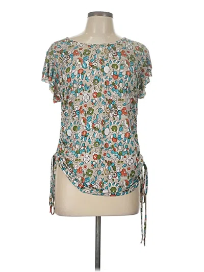 Pre-owned Sew In Love Short Sleeve Blouse In Blue