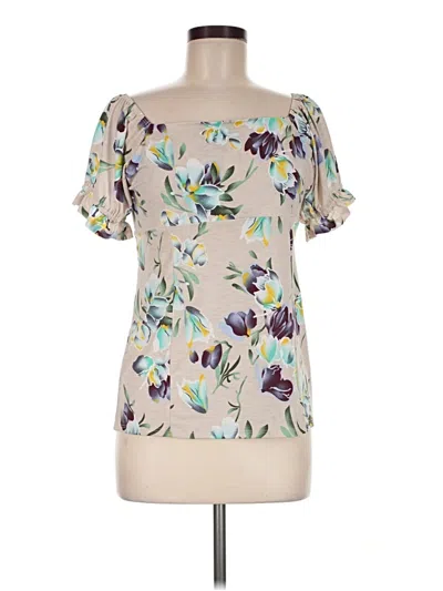 Pre-owned Sew In Love Short Sleeve Blouse In Ivory