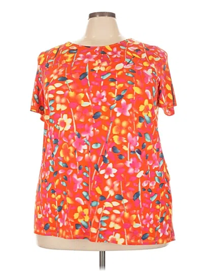 Pre-owned Sew In Love Short Sleeve Blouse In Orange