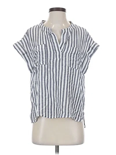 Pre-owned Sew In Love Short Sleeve Henley Shirt In Blue