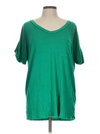 Pre-owned Sew In Love Short Sleeve Top Green Scoop Neck Tops