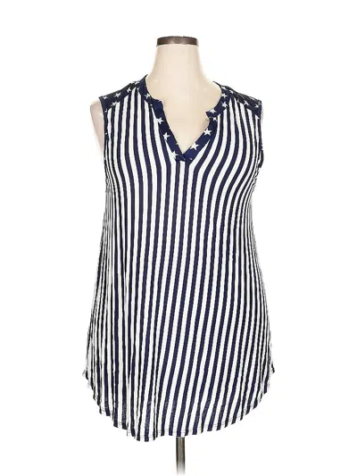 Pre-owned Sew In Love Sleeveless Blouse In Blue