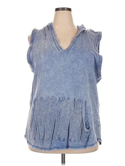 Pre-owned Sew In Love Sleeveless Blouse In Blue