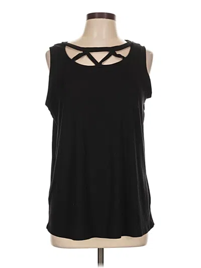 Pre-owned Sew In Love Sleeveless Top Black Cold Shoulder Neckline Tops