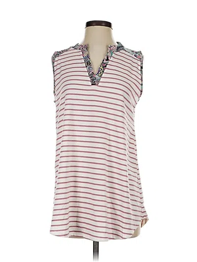 Pre-owned Sew In Love Sleeveless Top Pink V Neck Tops