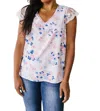 Sew In Love Still The One Lace Sleeve Floral Top In Multi In Multi