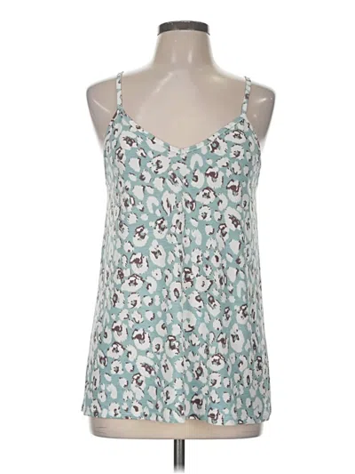 Pre-owned Sew In Love Tank Top Teal Halter Neckline Tops