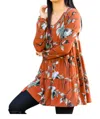 Sew In Love Tiered Floral Dress In Red
