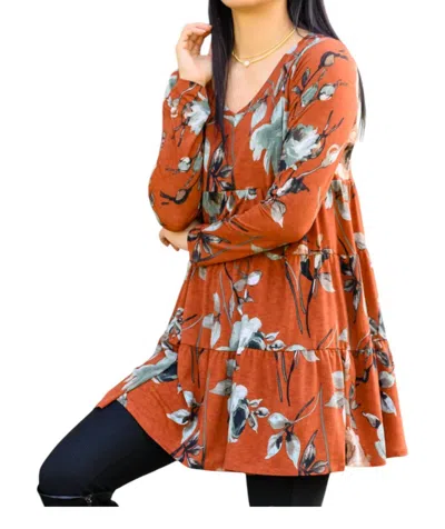 Sew In Love Tiered Floral Dress In Multi