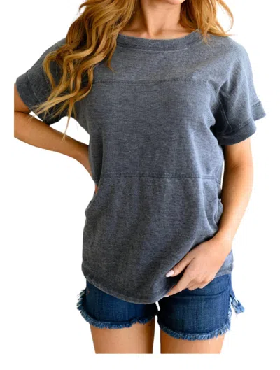 Sew In Love Unmarked Remarks Top In Grey
