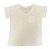 Sew In Love Women's Boyfriend Pocket Top In Ivory In White