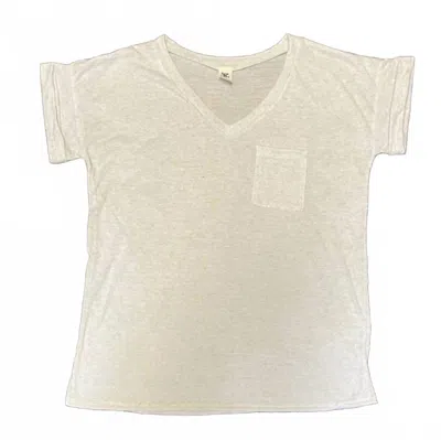 Sew In Love Women's Boyfriend Pocket Top In Ivory In White