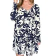 Shop Sew In Love Worthwhile Moment Floral Tiered Dress In Oatmeal And Navy In Multi