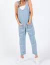 Sewn And Seen Overall Jumpsuit In Washed Denim