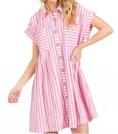 Sewn And Seen Vivian Dress In Pink In Purple