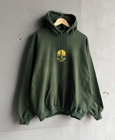 Pre-owned Sex Skateboards X Vintage 90's Skull I Don't Fuck Fuck When You Hoodie Size Xl In Green