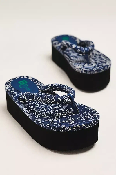 Seychelles A Pretty Penny Platform Thongs In Blue