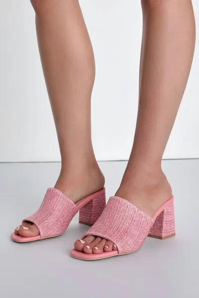 Seychelles Adapt Raffia Sandal In Pink Raffia