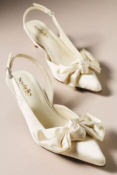Seychelles Always And Forever Slingback Kitten Heels In White