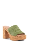 Seychelles Applause Womens Laceless Leather Platform Sandals In Green