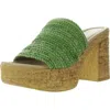 Seychelles Applause Womens Laceless Leather Platform Sandals In Green
